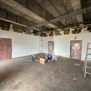 清華大學化學系實驗室地板工程施工前地面整理