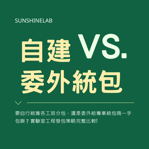 自建 vs. 委外統包：實驗室工程發包策略完整比較